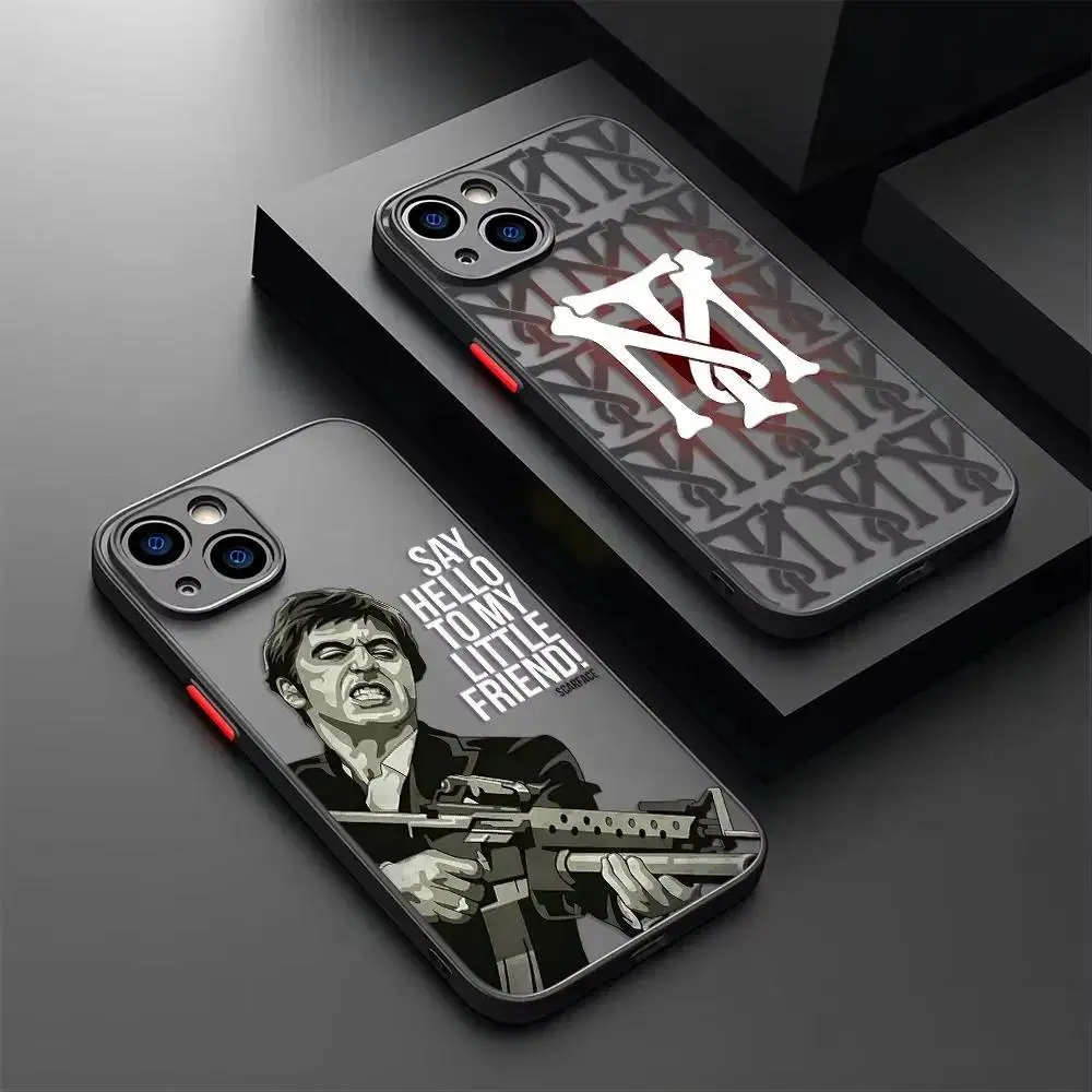 Scarface Tony Montana Waterproof TPU Soft Flush Mount Multi-Model Phone Case for iPhone 17,16,15,14,13,12,11 Pro Max & Samsung Galaxy S26,S25,S24,S23,S22 Mobile Cover