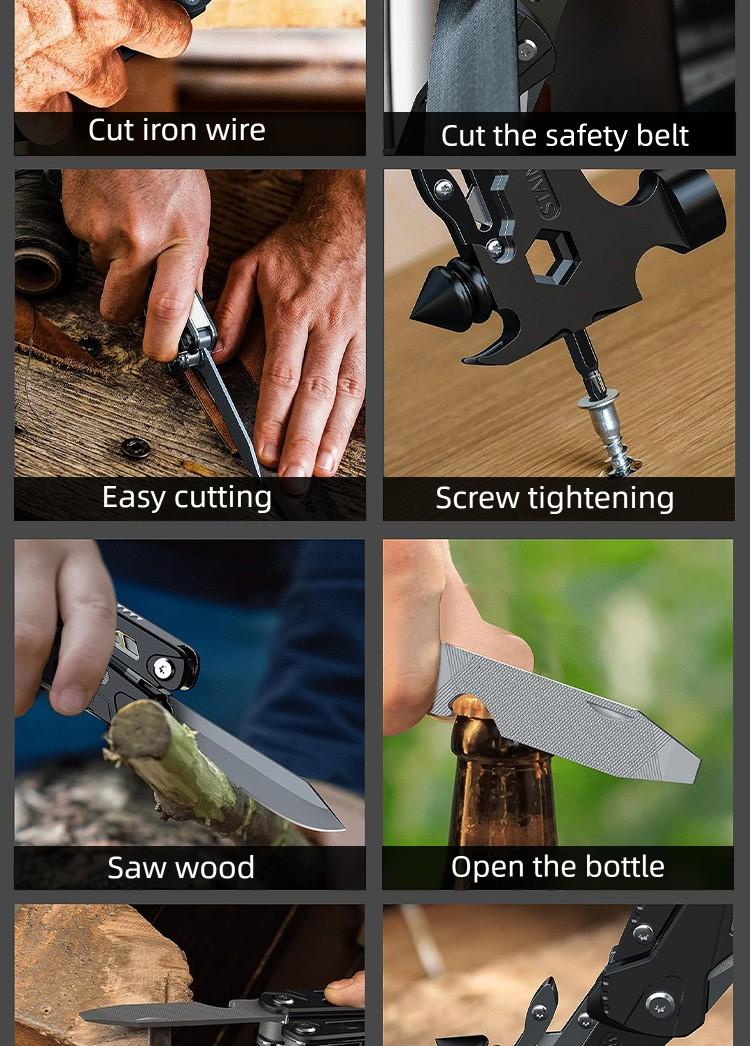 Multifunctional Emergency Escape Hammer Portable Car Window Breaker Survival Tool for Outdoor Camping Hiking Adventure Safety Gear