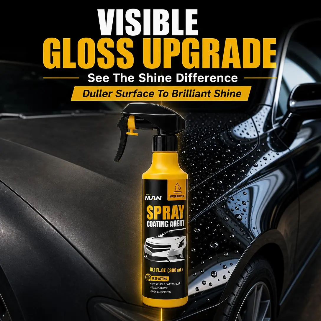 Spray coating agent；NUAN nano car coating sprayNano Car Coating Spray – Fast, durable, hydrophobic, shields paint, prevents fading, perfect for everyday car maintenance.-MY0522
