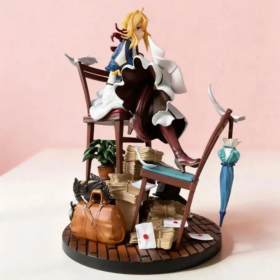 Collectible GK Statue Figure of Violet Evergarden, 27cm Anime & Manga Model with Detailed Facial Expressions & Exquisite Craftsmanship for House Decoration, Clothing Details, Figure Collectors, Gift Choice For Fans, Perfect Gift Choice