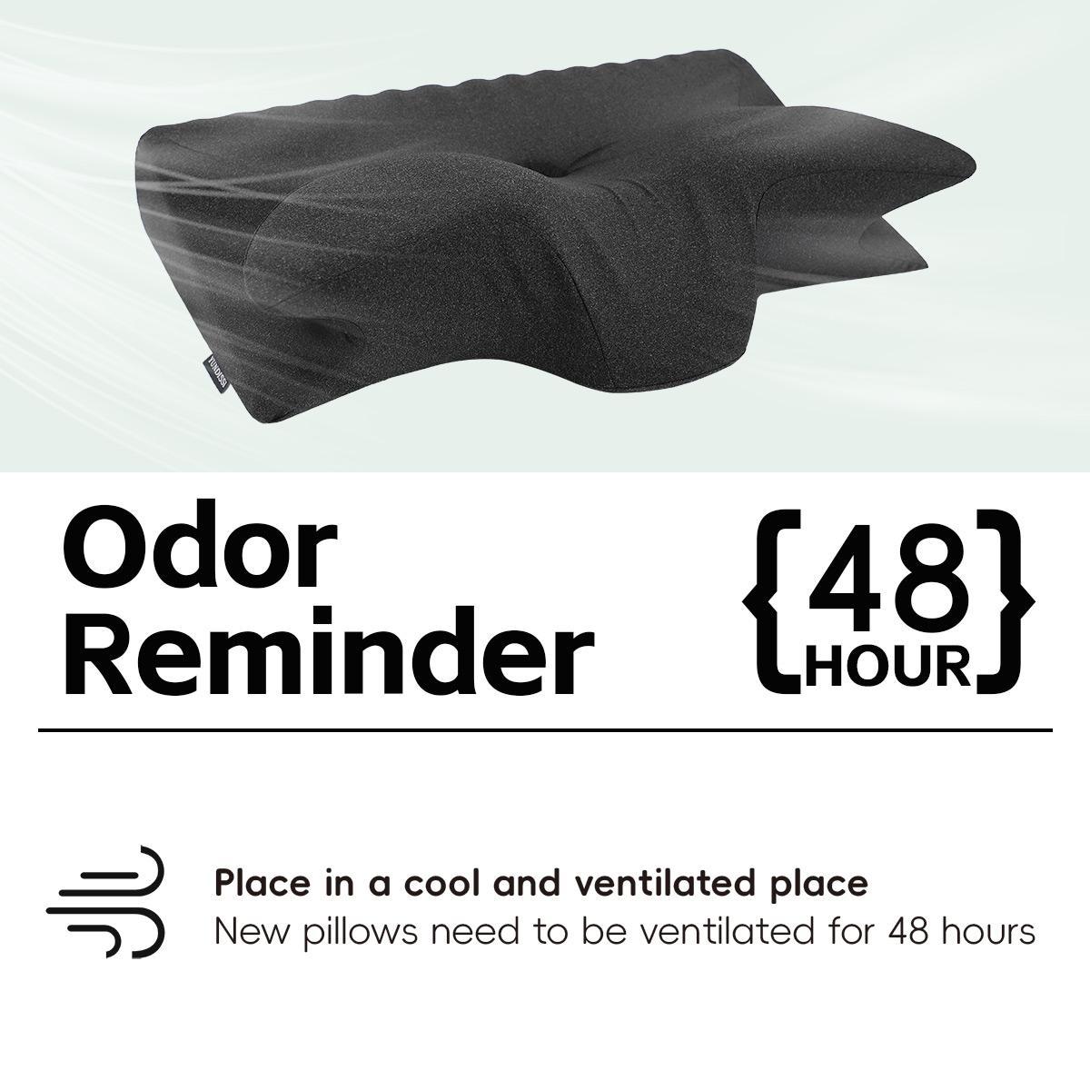 Memory Foam Neck Pillow, 1 Count Breathable Orthopedic Ergonomic Memory Foam Neck Pillow, Comfortable & Supportive Sleep Pillow for Side & Back Sleepers