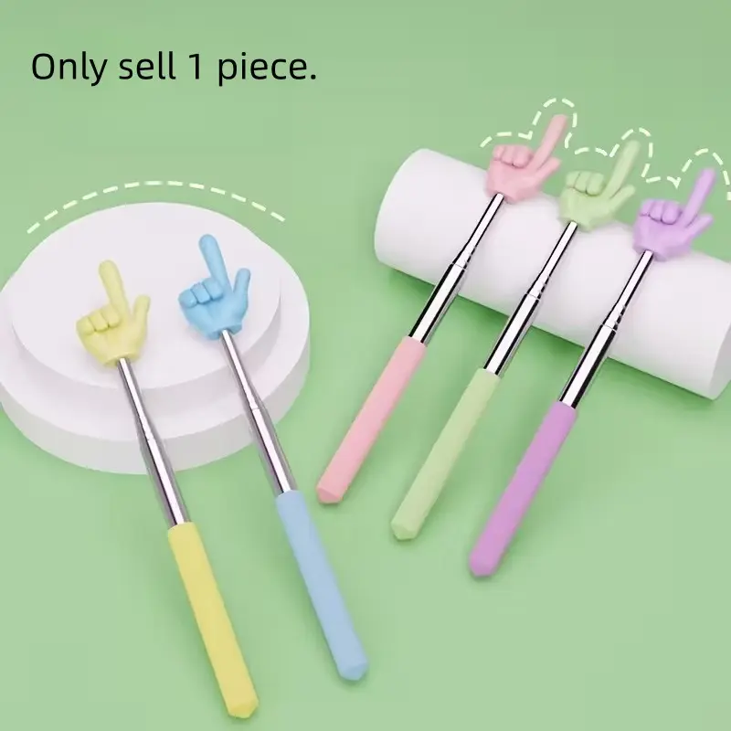 Retractable teaching refers to reading sticks, reading fingers retractably, reading teaching AIDS, pointer baton, teaching AIDS for parents and teachers, and reading books to learn reading sticks, which are ideal choices for Easter and June Day gifts.