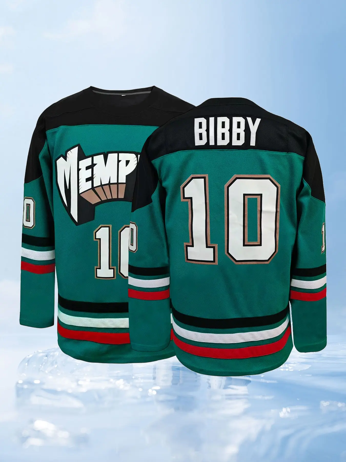 Men's #10 Memphis Hockey Jersey, Full Embroidered Stitched Retro Fan Edition Jersey, Breathable Long Sleeve Sports Shirt for Game Day Daily Wear