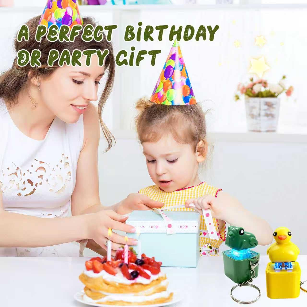 Frog Keychain Realistic Sound Toy with Lights & Durable ABS Plastic Construction for Adults & Kids Focus Relaxation