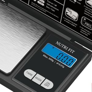 Gram Scale Digital Scale 0.01g Accuracy, 500g Small Pocket Scale Jewelry Scale, Weight for Food Ounces and Grams Kitchen Scale, Mg Scale for Powder Medicine Gold Weed, Portable