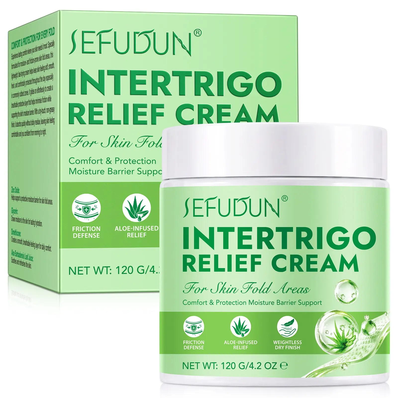 Sefudun Intercrural Cream, Daily Care Wrinkle Barrier Lotion, Gentle Moisturizing Formula, Lightweight, Quick-Dry, Non-Greasy, Unisex