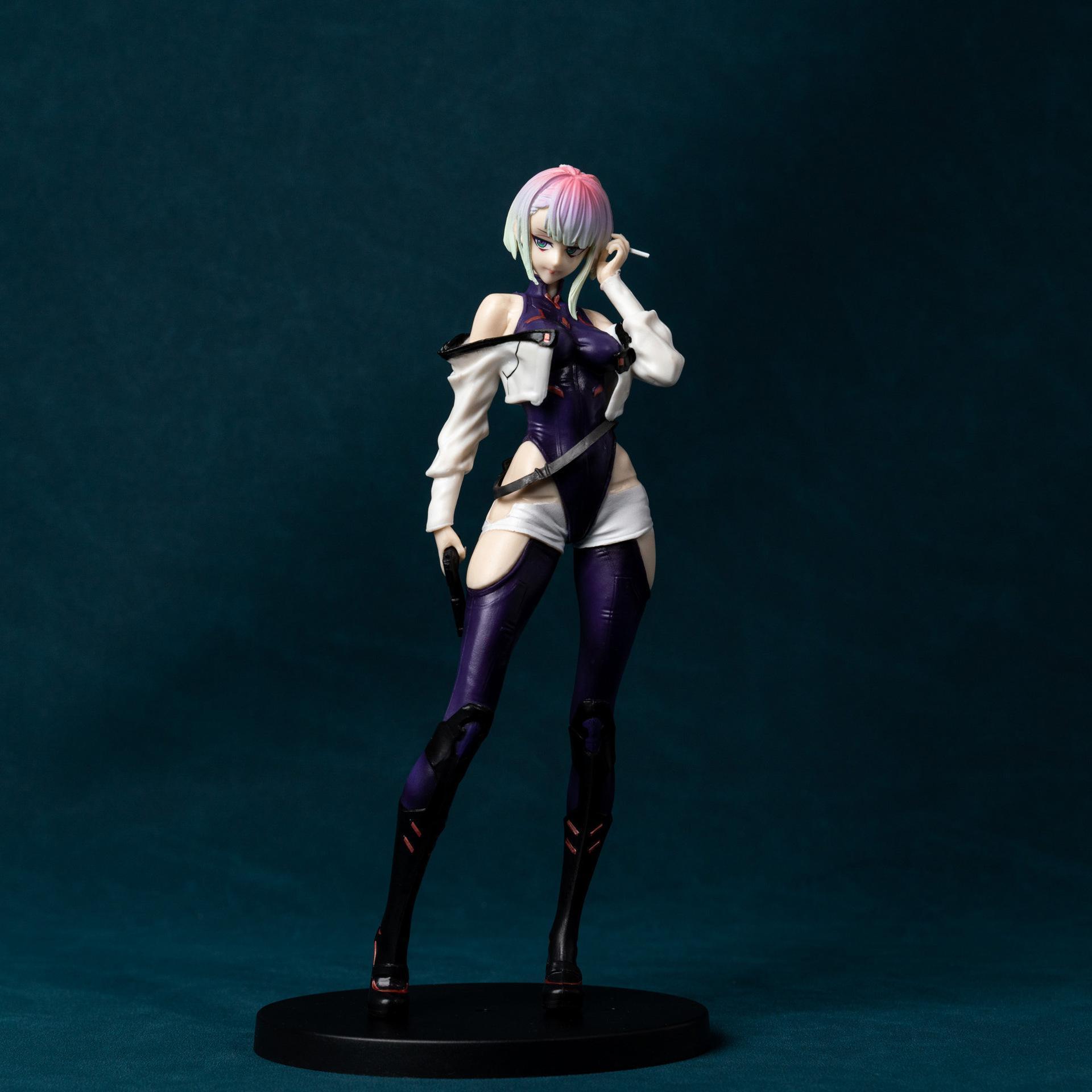 Anime Game Cyberpunk: Edgerunners Rebecca Figure Standing Model Toy Birthday Gift Collection Aciton Figure Desk Decoration Gift
