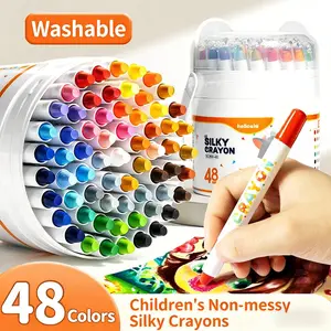 Large Smooth Crayon for Toddlers, Easy Grip Rotatable Crayon, Non-Toxic Washable Crayon, Ideal for Kids Gifts, Coloring Pencils, Art Supplies
