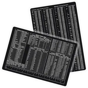 11.8” X 7.9” Toolbox Reference Card Toolbox Accessories Conversion Chart Card SAE Metric Ruler Standard Metric Conversion Charts Tap Drill Sizes Wrench Conversion Chart