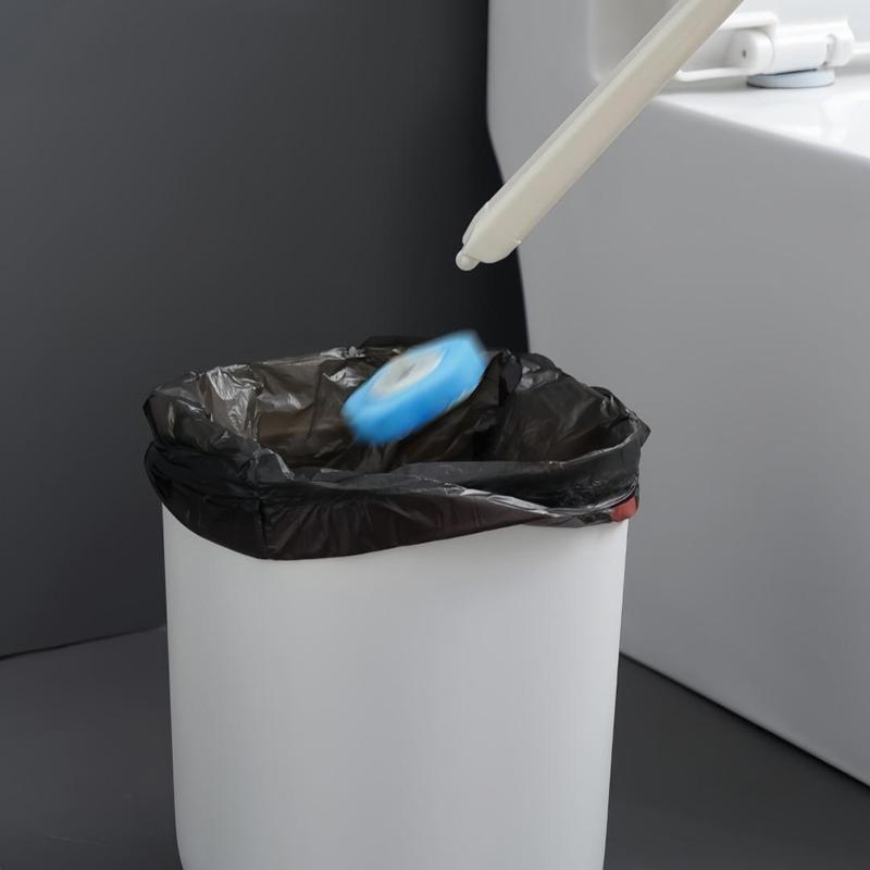 Disposable toilet brush replacement heads, 6 packs/12 packs, three-layer sponge brush heads, suitable for bathroom cleaning, a household essential, convenient and efficient. (Brushes not included)