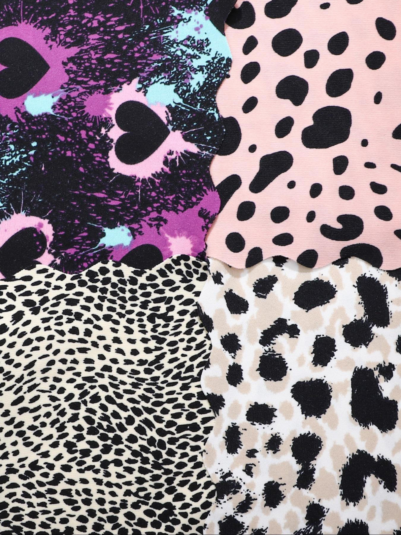 Women's Solid Color / Heart / Leopard Print Scallop Trim Panty, Soft Comfy Breathable Seamless Knicker for Daily Wear, Underwear for All Seasons, Womenswear, Casual Comfy Panties, Fashion Breathable Underwear