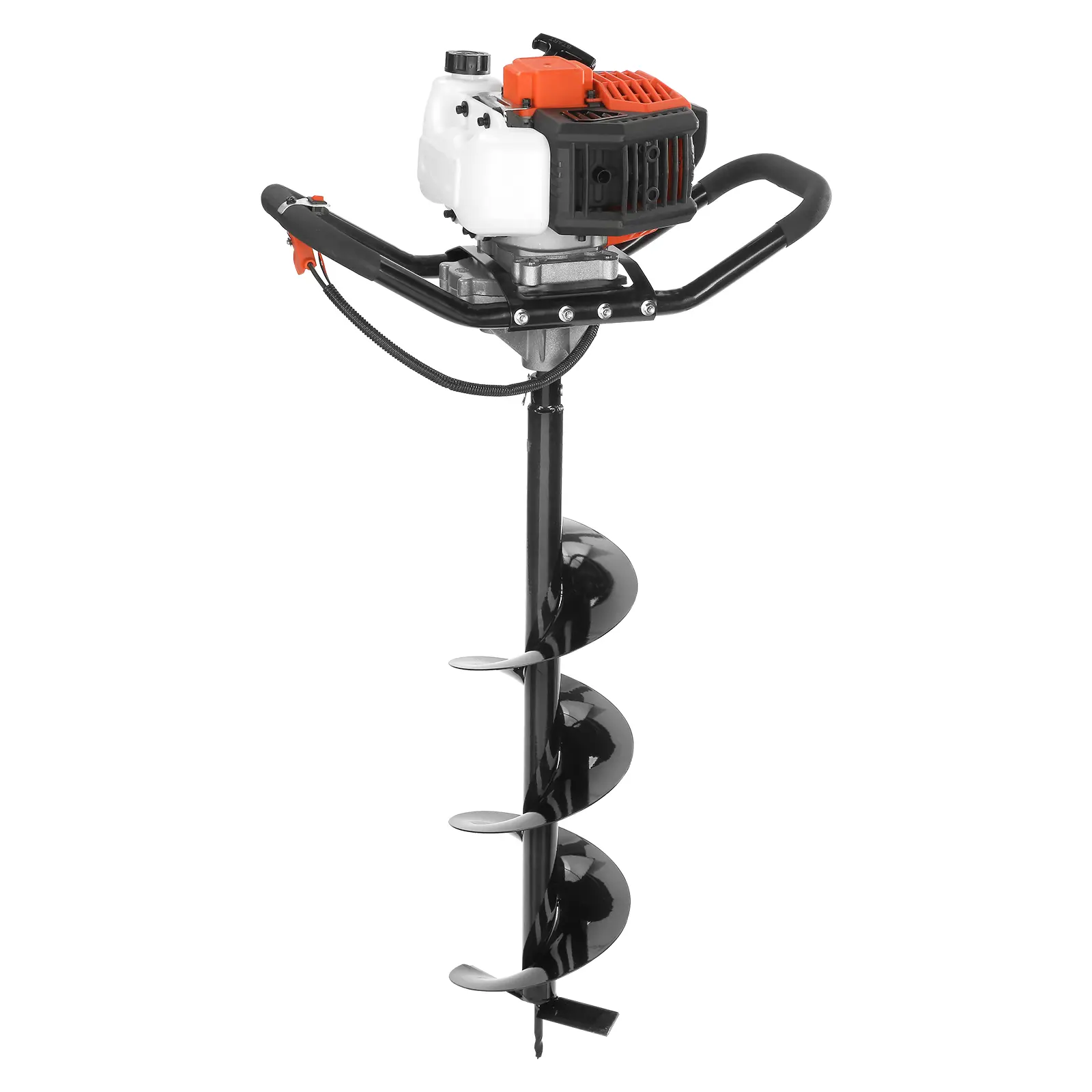Post Hole Digger, 43cc 1250W Auger Post Hole digger, Gas Powered Earth Digger with 8" Earth Auger Drill Bit, 30 inch Long Alloy Steel Auger, for Farmland, Garden and Plant, EPA certification
