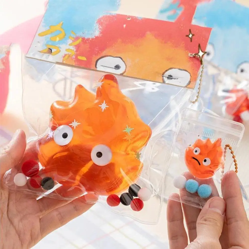 Fire Water Figure Squeeze Toy Funny Fire Slow Rebound Toys Stress Relief Toy 3.9inch Spit Bubble Fire 3D Sensory Toy Gifts