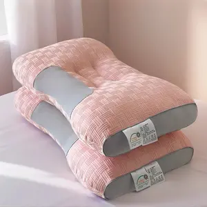 Luxury Hotel Pillow Core, High-Quality Fiber Fill, Ultra-Soft Knitted Neck Support, Ergonomic 3D Pillow for Deep Sleep, Relieves Shoulder Pain