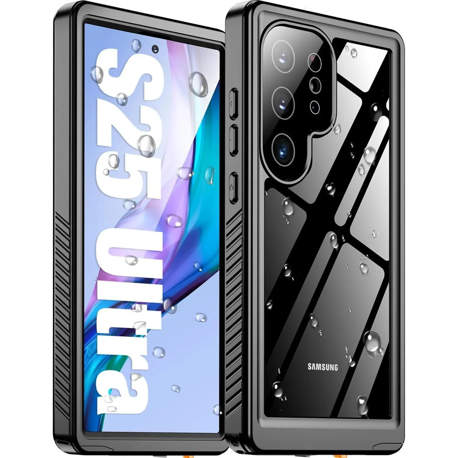 Waterproof Phone Case for Samsung Galaxy S25 Ultra 5G 6.9'' - IP68 Underwater, Built-in Screen & Lens Protector, 12FT Shockproof, 360° Full Body Heavy Duty Protective Mobile Phone Accessories
