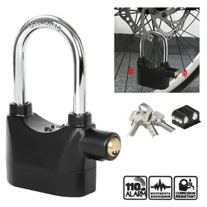 Alarm Lock, 110db Outdoor Alarm Lock, Durable, Includes 3 Keys, High Security Anti-Theft Design for Bicycles, Motorcycles, Garage, Fence