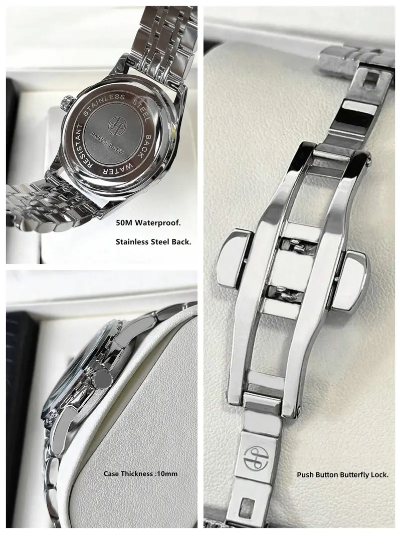 Men's Business Fashion Round Dial Analog Quartz Stainless Steel Watch, Fashion Watch for Party, Daily Clothing Decor, Trendy All-match & Exquisite Watch for Birthday Gift with Box Men's Business Fashion Round Dial Analog Quartz Stainless Steel Watch, Fashion Watch for Party, Daily Clothing Decor, Trendy All-match & Exquisite Watch for Birthday Gift with Box