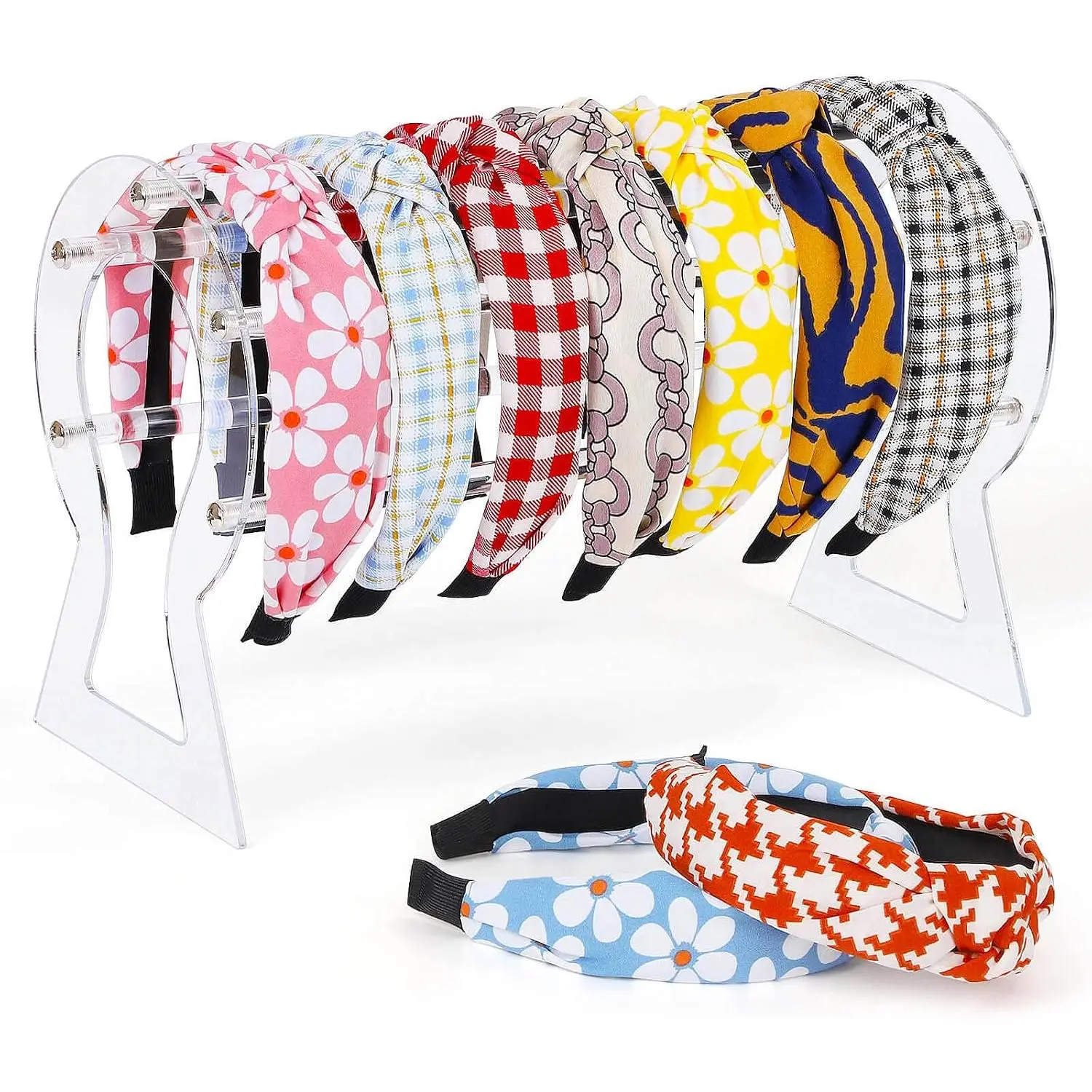 Headband Holder, Clear Headband Organizer,  Hair Hoop Display Stand | Hairband Rack Holder, Headband Storage Holder for Women and Girls