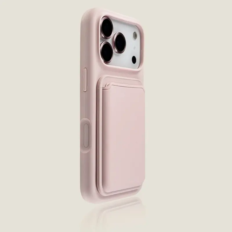 Luxury Magnetic Liquid Silicone Card Bag Phone Case For iPhone 12 13 14 15 16 17 Pro Max  For Bumper Cover Blue
