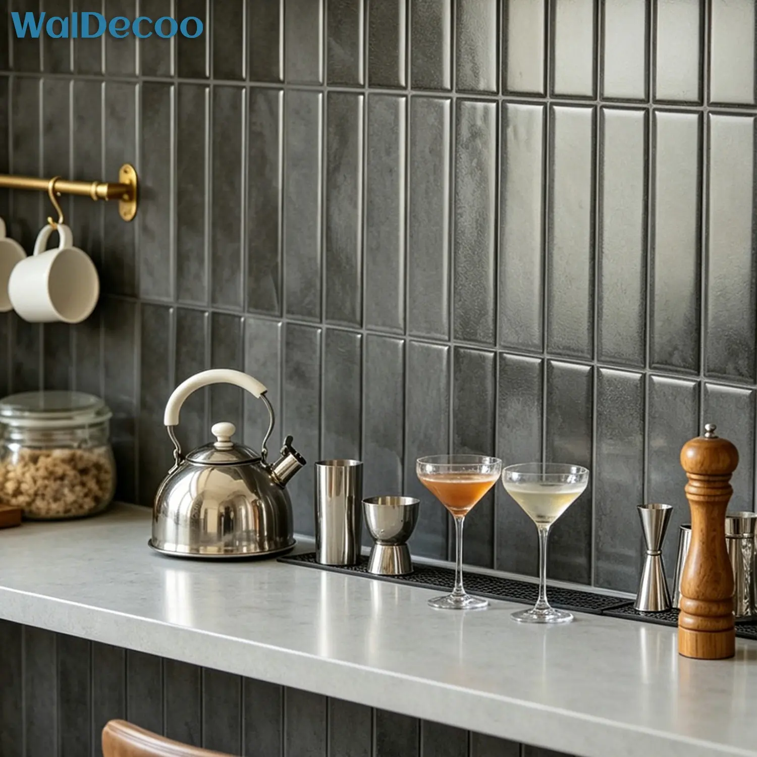 5/10 Pieces Kitchen Oil-Resistant Wallpaper, Peel and Stick Waterproof Tile Stickers, 3D Self-Adhesive Wall Decals, Interior Stickers, Bathroom & Bedroom Decor, Rental House Renovation, Home Decor