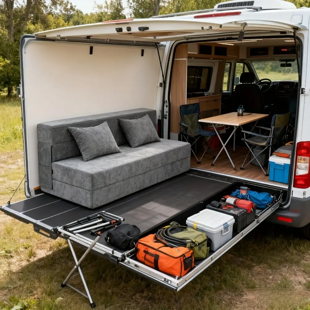 ORHOPUI RV Camping Sofa Bed, Car-mounted Mattress, Portable Folding Bed, Indoor Household Nap Bed, Outdoor Portable Nap Bed