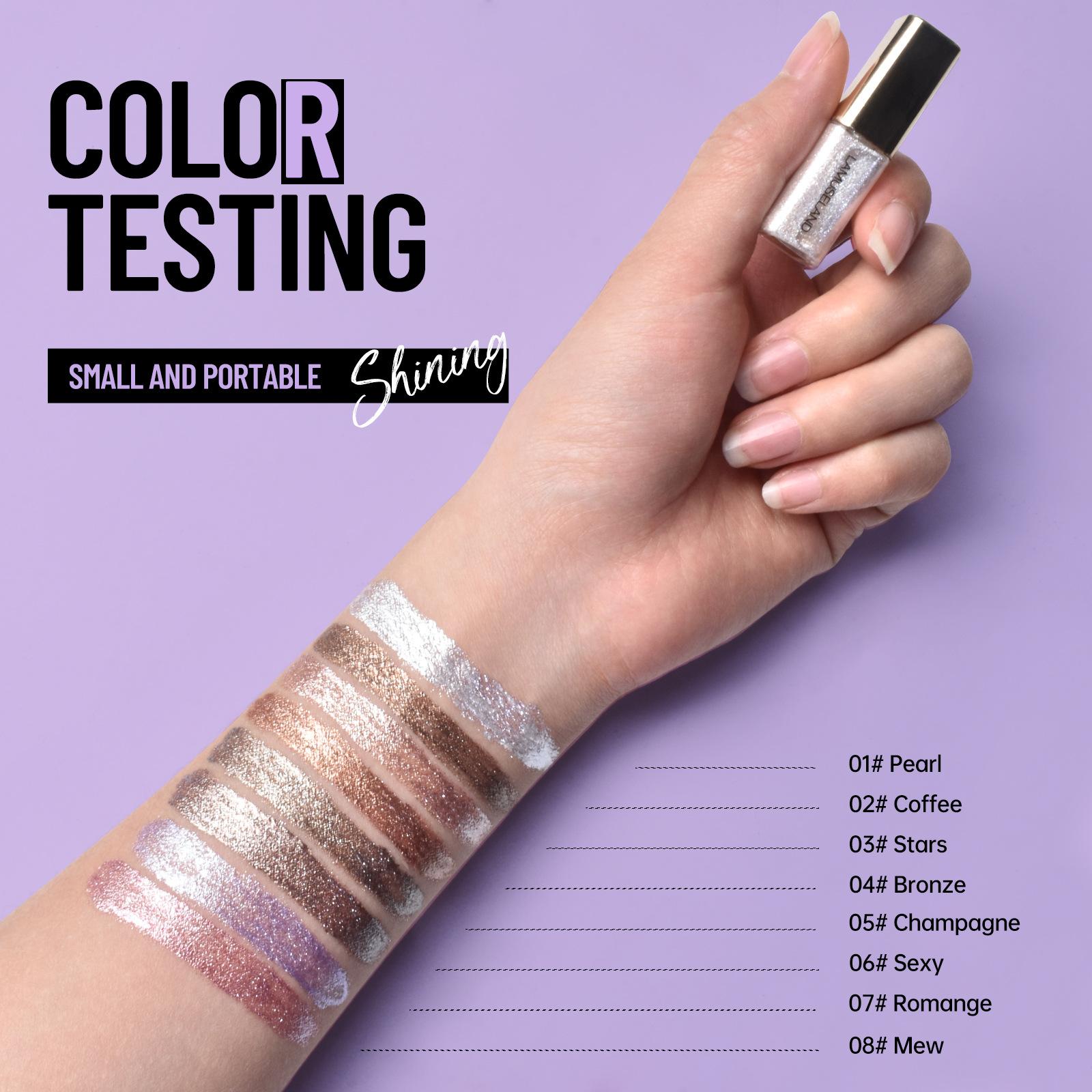 8PCS Glitter Eyeshadow Set, Multichrome Glitter Shimmer Eye Looks Waterproof Long Lasting Quick-Drying Sparkling Eye Shadow Liquid Highlighter Christmas Makeup Kits (Magic Color) Mini Liquid Eyeshadow matte easy-carry eye shadow