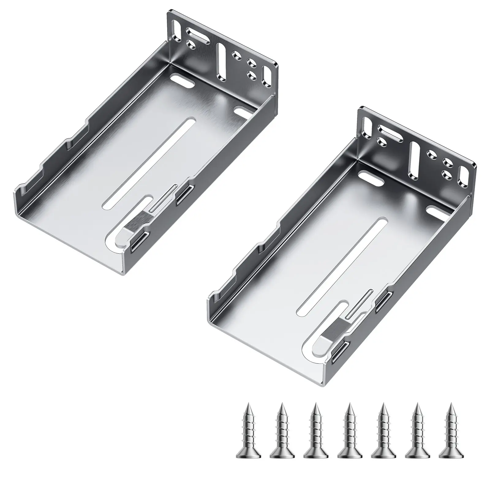 【toolupgrade】VEVOR Galvanized Steel Drawer Slide Brackets, 10 Pairs Side-Mount Ball Bearing Rails (Load Tested 100 LBS, Inches Size) for Cabinet Drawers, Heavy-Duty DIY Replacement Parts for Dresser Track Runners