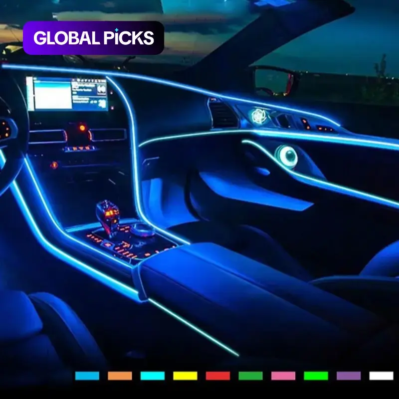 USB Car Atmosphere LED Light Strip, USB Neon Strip Light, Car Interior Decorative Light for Car Bedroom Bar, Led Car Ambient Light, Car Ambient Lighting, Led Lights Car #GLOBAL PICKS