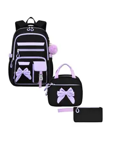 Girls Backpack with Lunch Box, 3pcs School Backpack Set, School Bag for Teen Girls, Bookbag for Middle High School, Stylish & Practical Design