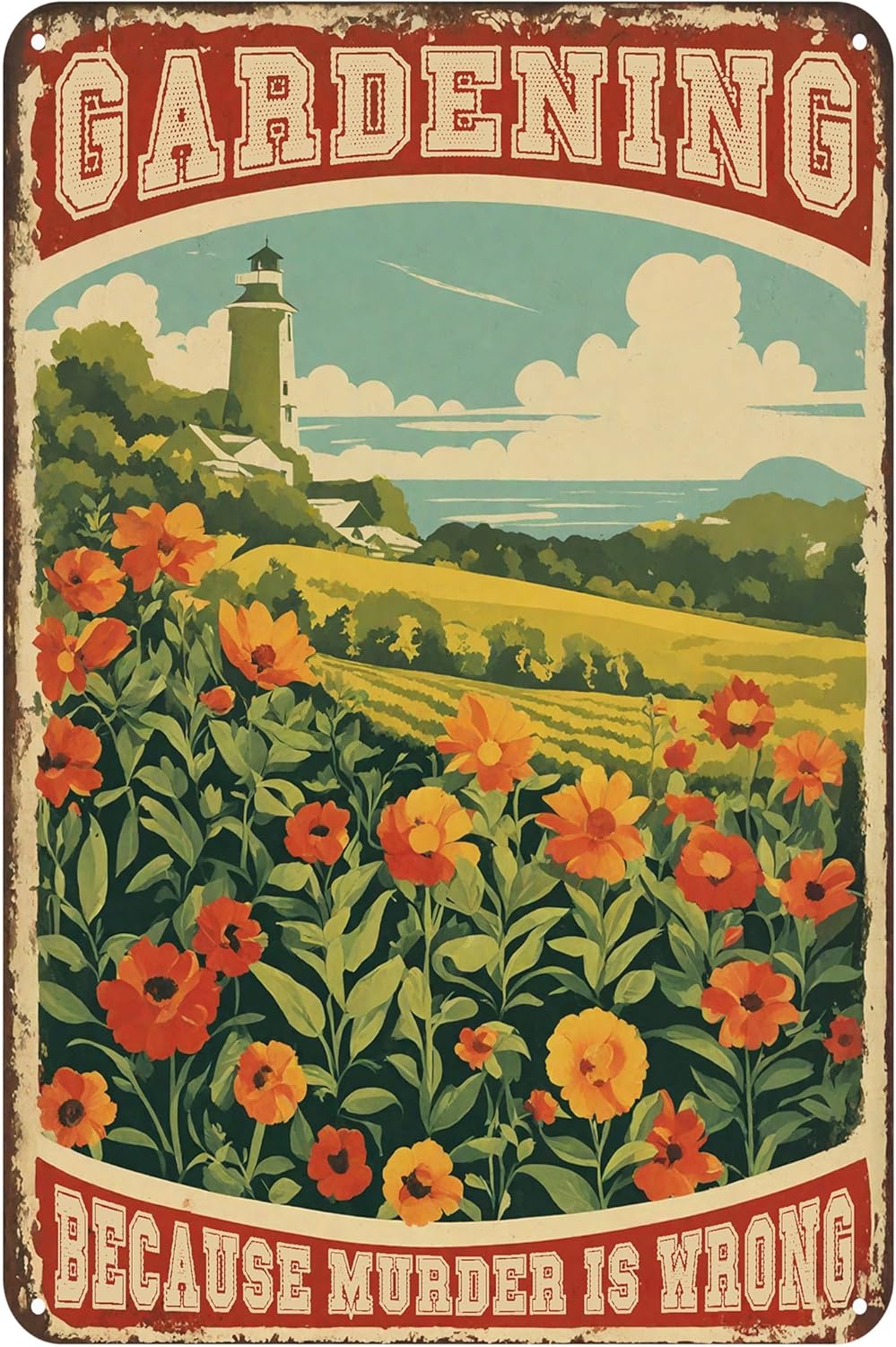 Creative Metal Logo -8x12 Inch Tiki Bar Logo - Perfect Gift for Friends - Hawaii Backyard Oasis Outdoor Terrace