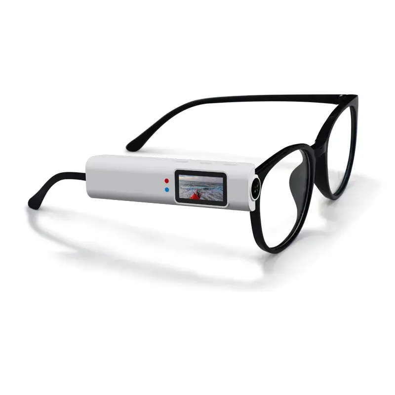 2.7K Intelligent Vlogging Smart Glasses, WIFI FPV Action Sports Camera with Hidden Recording for Bike Travel