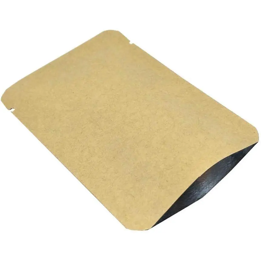 100-Count Rectangular Paper+Foil Vacuum Seal Bags, 2.3x3.5 In (Usable 1.7x3.1 In) Flat Top Heat Seal Pouches with Notches for Sample Storage Packaging, Packing Vacuum Bag