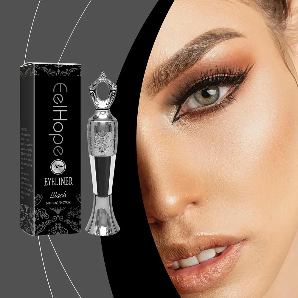 Smokey Black Kohl Eyeliner Powder with Vintage Wand, Soft Matte, Blendable, Smooth Glide, Smudgeable, Easy Control Long-Lasting Beauty Product for Beginners, Daily Eyeshadow Makeup, Beauty Products