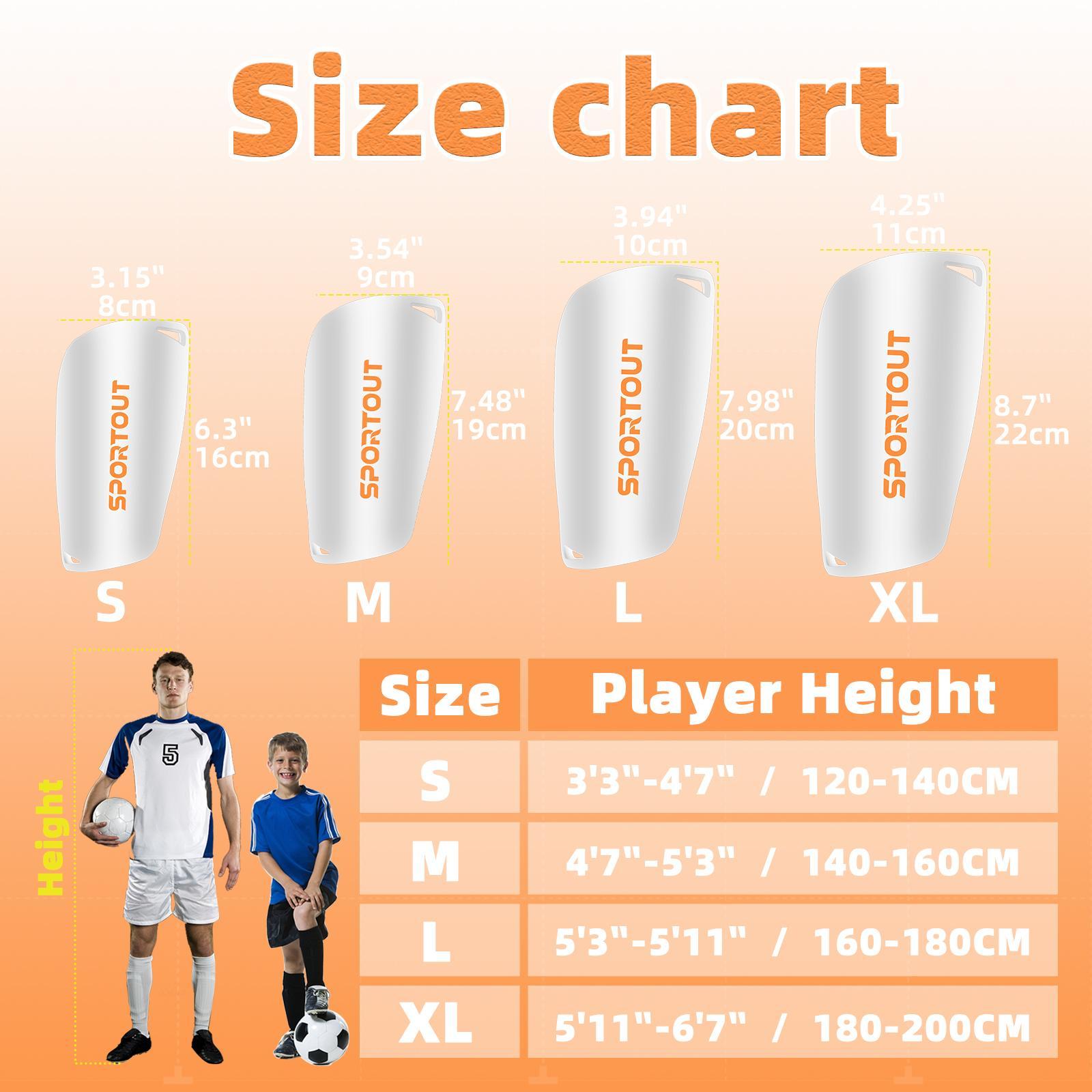 Sportout Shin Guards, 1 Set Breathable Sleeves and Hard Shell, Sports & Outdoor Accessories
