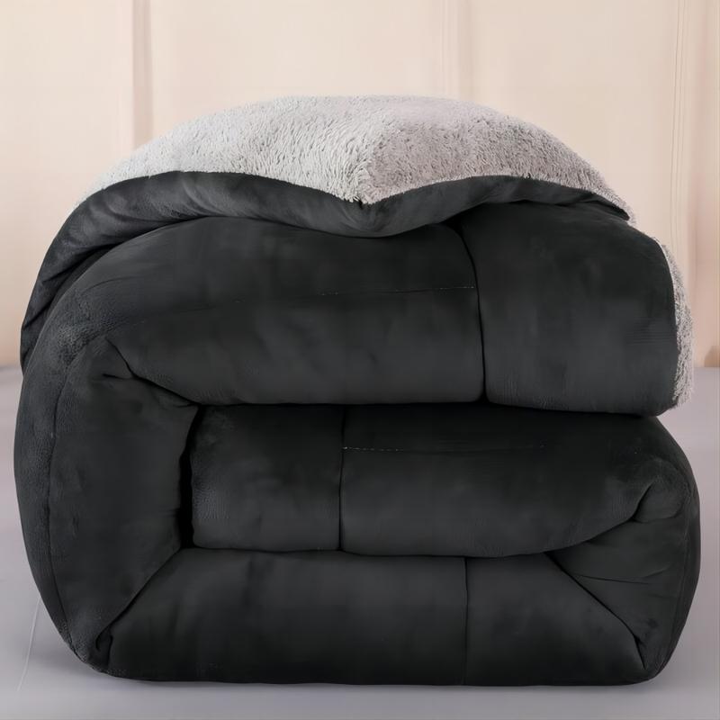 Thickened thermal patchwork quilt offers unparalleled coziness. This fleece-lined autumn/winter serves as an oversized double bedspread for all seasons. Ultra-soft and comfortable bedding makes an ideal gift for Christmas Super Fluffy Duvet #TOP PICKS