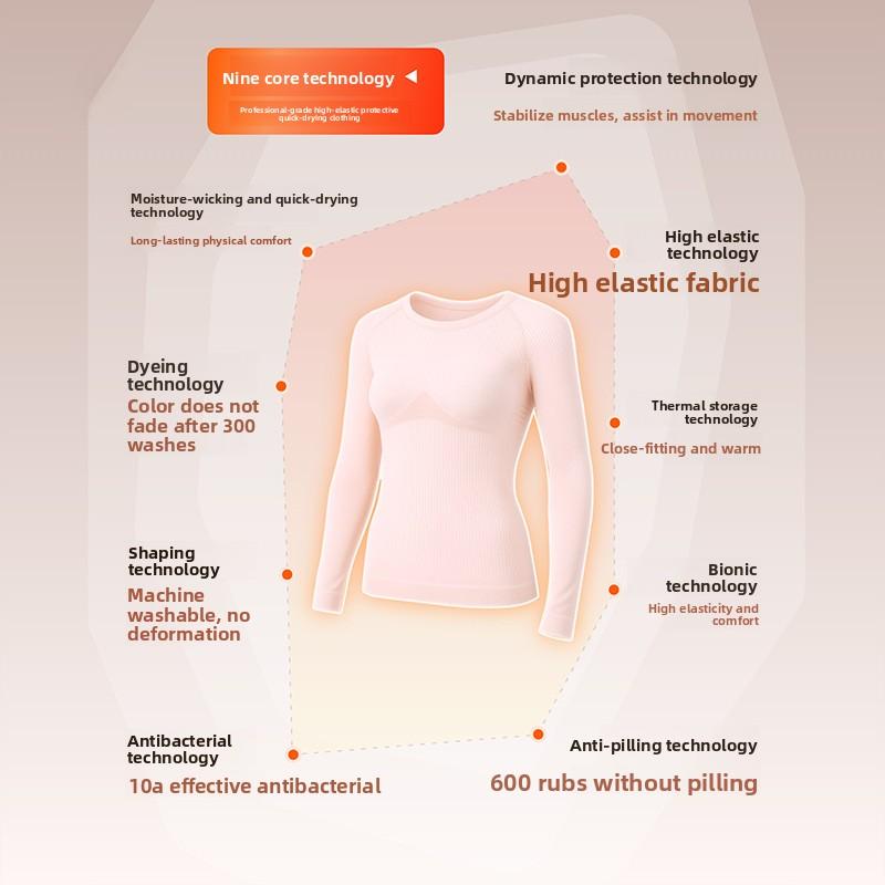 Skiing Quick-drying Clothes Functional Underwear Women's Sports Warm Bottom Sweating Hiking Mountain Climbing Running Fitness Clothing Men's Suit