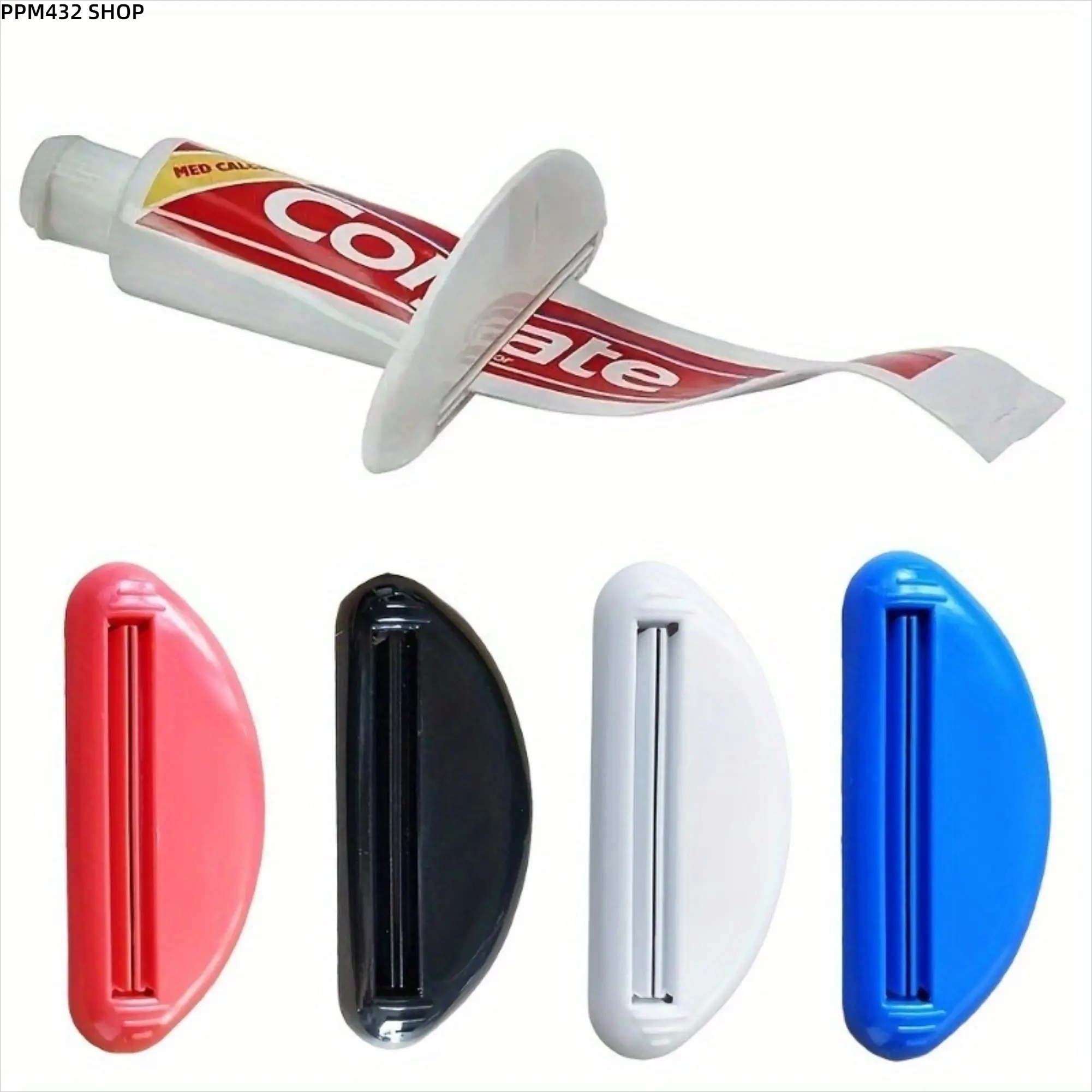 4 Pack Large Toothpaste Squeezer Tube, Face Wash Tube Squeezer Tool, No Waste Toothpaste Roller, Easy Grip Tube Press, Lazy Handy Tool for Bathroom, Skincare, Travel and Everyday Use