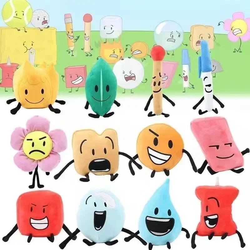 BFDI Plush Toy Battle for Dream Island Stuffed Doll Leafy Firey Flower Waterdrop Bubble Animal Plant Plushie Pillows Kids Gifts