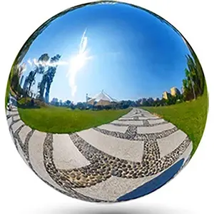 4 Inch/100mm Stainless Steel Hollow Ball Smooth Gazing Mirror Ball for Decorating Home and Garden