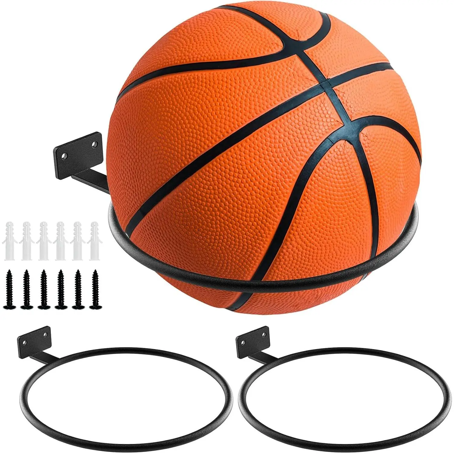 Basketball Holder Wall Mount Soccer Display Rack Metal  Ball Display Rack Stand for Basketball Football Volleyball