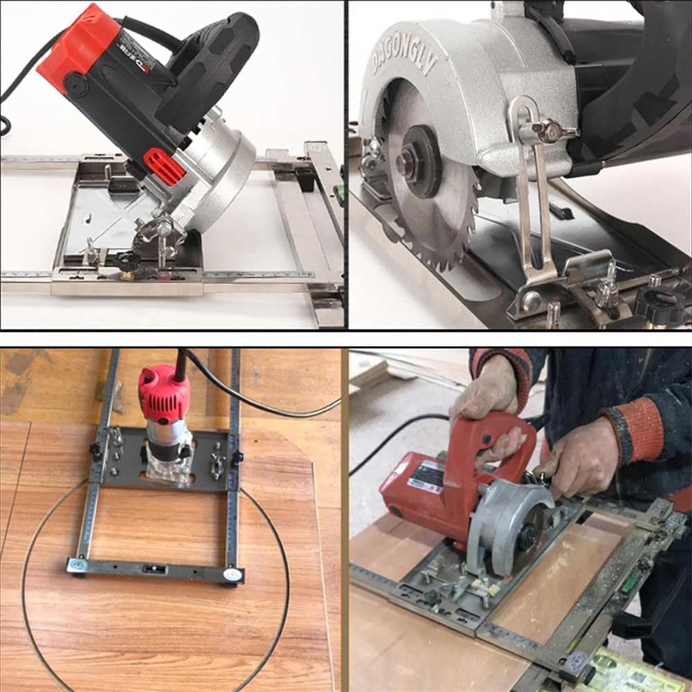 Generic Cutting Machine Universal for 4 inches and 5 inches Edge Guide Positioner - Woodworking Positioning and Cutting Tools, Multifunction Electricity Circular Saw Edge Guide Cutting Tool, Wood Modified Positioning Frame Tool