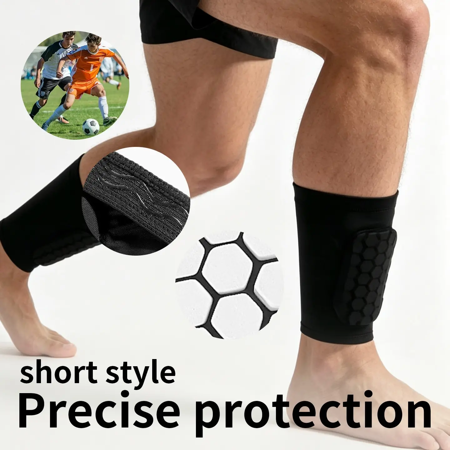 Short Ankle Protector, Honeycomb Impact Guard, Durable Breathable Sports Ankle Sleeve, Ideal for Football Training, Ankle Stabilizer
