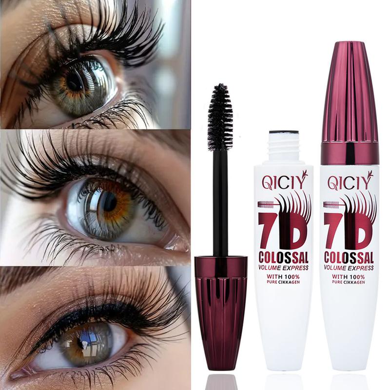 7D Waterproof Volume Mascara, Long Lasting Natural Curling Lashes for Professional Eye Makeup, Made for Women and Girls