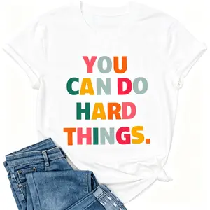 You Can Do Hard Things Teacher T Shirt Womens Let it Be Live Happy Happiness Graphic Tees,Unisex Vintage Graphic T-Shirt,funny graphic tee,cotton graphic tees