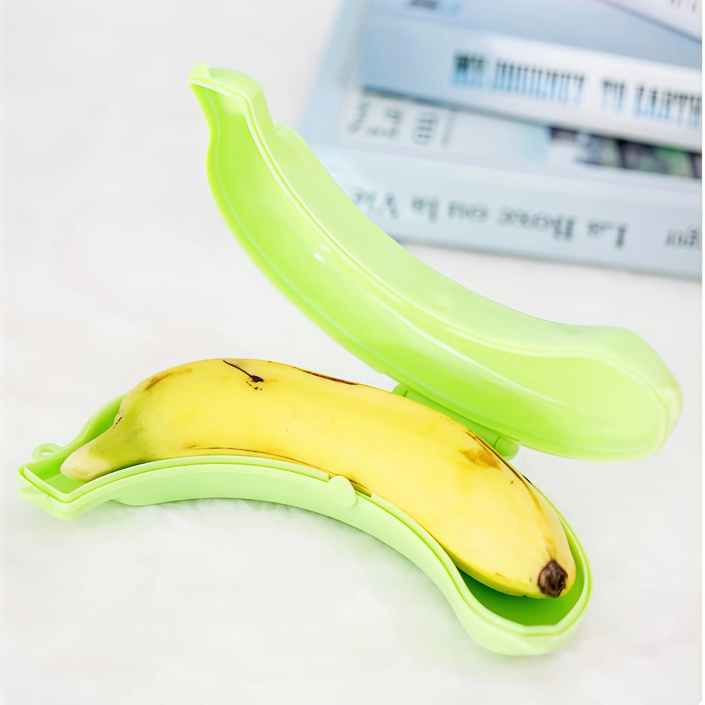 Banana Protector Container, Plastic Box Stand, Food Lunch Fruit Storage Box, Outdoor Travel Cute Banana Box, School Picnic Camping Gift