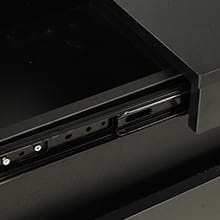 Sikaic 2PCS Nightstand with LED Lights Charging Station Black Modern Bedside Table