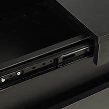 Sikaic 2PCS Nightstand with LED Lights Charging Station Black