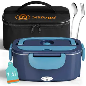Plug In Heating Lunch Box No Battery Included Home Car Dual Power Cords Large Capacity Separate Compartment Portable Lunch Storage Box