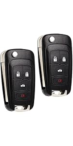 Key Fob Replacement Fits for Chevy Cruze Equinox Camaro Impala Malibu Sonic Buick Regal Verano Encore Lacrosse GMC Terrain 2010-2021 OHT01060512 Keyless Entry Remote Control 13504199