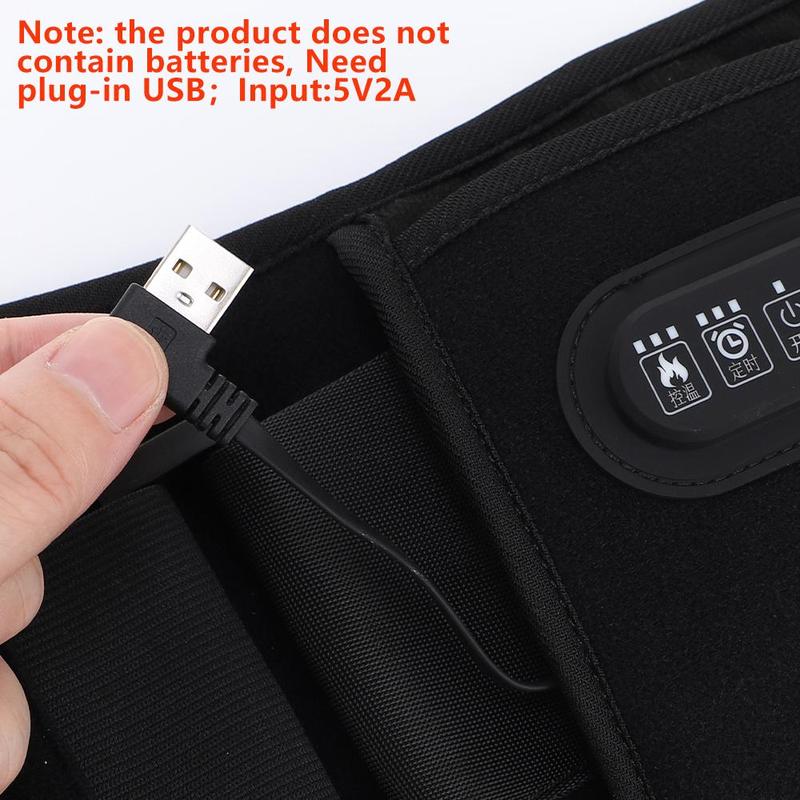 Electric Waist Massager Belt, USB Plug-in,3 Heat Vibration Adjustable Support for Back Menstrual Heating Pad , USB Rechargeable Design, Ergonomic Fit for Comfort, Hot Compress Heat Pad Electric Waist Massager Belt, USB Plug-in,3 Heat Vibration Adjustable Support for Back Menstrual Heating Pad , USB Rechargeable Design, Ergonomic Fit for Comfort, Hot Compress Heat Pad